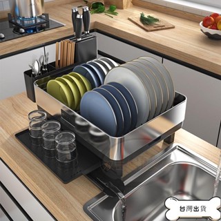 [勝和出品] 廚房收納架 雙層收納架 廚房置物架 不鏽鋼廚房置物架 多功能廚房置物架 碗架 瀝水架 碗盤瀝水架 不鏽鋼碗