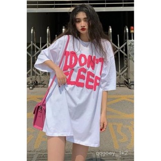 🔥新店特惠🔥 胖mm特大碼女裝 寬鬆韓版BF慵懶風上衣字母印花T恤女 潮ins 大碼t恤 圓領t恤 上衣 夏季 t恤