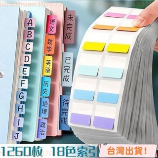 臺灣出貨 莫蘭迪標簽紙 質索引貼 透明標簽便簽貼紙 活頁本目錄分類貼 記號標記 WVUB
