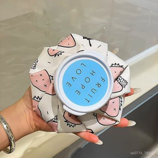 （桃園出貨）熱敷袋創意註水冷敷袋多功能扭傷理療降溫布藝冰袋便攜可折疊冰包