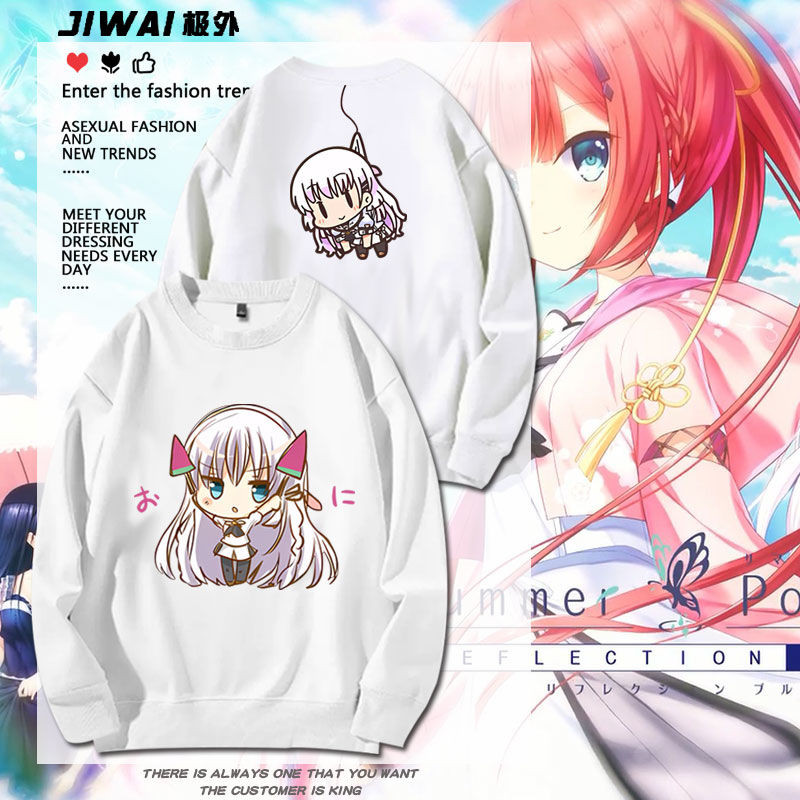 夏日狂想曲Summer Pockets游戲周邊圓領厚棉T動漫鳴瀨白羽cos痛衣