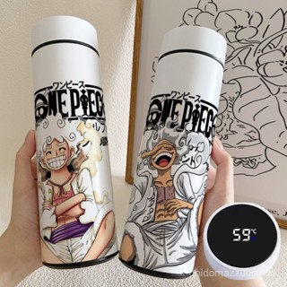 [One piece 係列]海賊王尼卡路飛智慧保溫杯大容量不銹鋼便攜高顏值測溫度顯示水杯保溫 保冰 不銹鋼