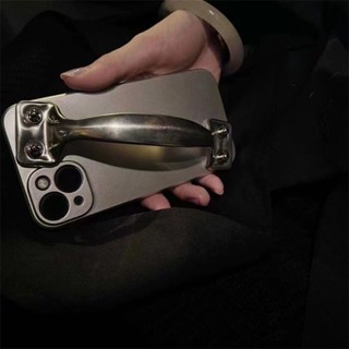【臺灣發貨 特價處理】門把手iPhone14蘋果12ProMax手機殼11稀奇古怪XS個性13銀色8Plus