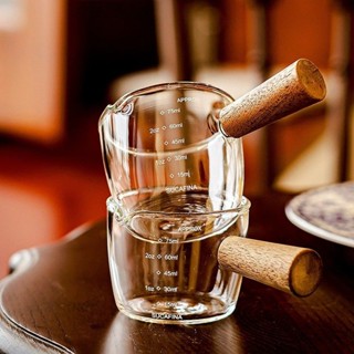 臺灣出貨 咖啡量杯 刻度量杯 濃縮咖啡杯 刻度杯 濃縮杯 咖啡量杯冷萃取杯子高檔精緻濃縮咖啡液盎司小奶盅器具帶刻度玻璃