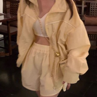 IS KR ✨ins韓國 米蘭 鬆弛感 東大門 小紅書夏季薄款女士防曬套裝韓版時尚潮流寬鬆休閒百搭運動風衣長袖外套