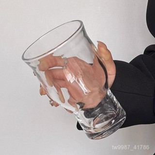 😺 免運💥 ins風網紅寬口玻璃杯果汁杯冰美式咖啡杯水杯啤酒杯飲品飲料杯子 G99V