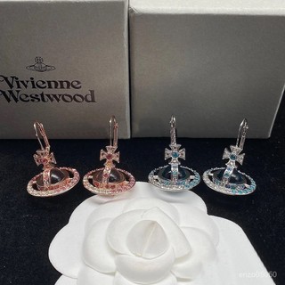 臺灣發貨Vivienne Westwood 輕奢漸變鑽軌道立體orb土星耳環耳飾