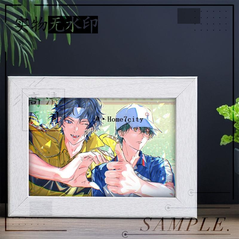 現款免運🔥網球王子周邊 網球王子越前龍馬相框擺臺新款北歐風小眾桌上方形立式家庭小擺件 交換禮物 生日禮物