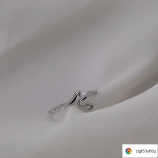 熱銷新品 韓版戒指 小眾設計 手飾💗時尚設計感戒指光面小蛇尾戒可調節精緻高階感冷淡風指環in潮