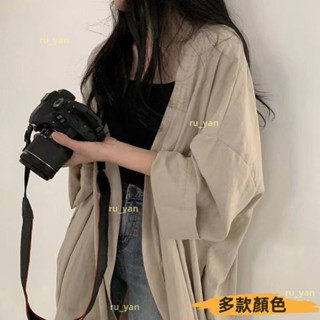 限時特價💥尺碼休閒外套 薄外套女生 夏天韓版 防曬衣 胖MM150公斤夏季小個子風衣外套防紫外線女潮BF寬鬆 Sru_