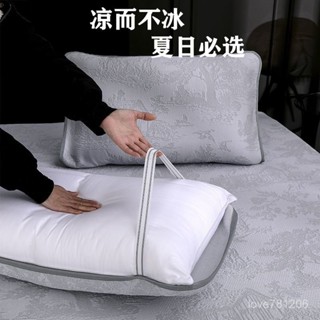 臺灣優品🔥夏季涼感冰豆豆枕巾一對裝家用加大繃帶款50*80雙人單人涼枕頭巾 J6WE