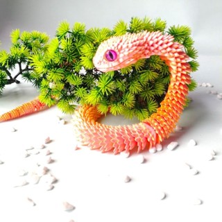 【限時特價】 網紅3d列印蝰蛇模型夜光關節可動立體模擬動物禮物擺件