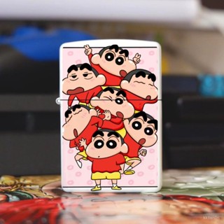 🔥KL現24H出庫🔥【店鋪熱銷】可愛蠟筆小新海綿寶寶雙麵定製卡通防風煤油打火機個性創意禮物【KLin優00