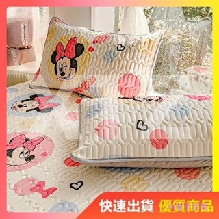迪士尼乳膠枕套 冰絲枕頭套 涼感枕巾 防口水枕芯套 防頭油 抑菌防蟎 48X74cm 無拉煉 親膚 居家臥室 床上用品