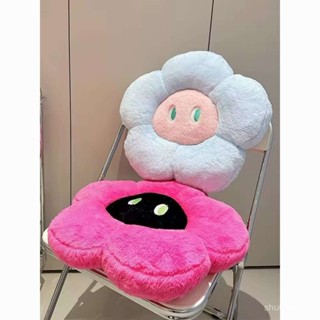 【全店免運 臺灣發貨】ins多巴胺花朵抱枕彩色毛絨可愛超軟靠枕車載飄窗坐墊學生椅墊耐臟 可清洗 可愛 公仔抱枕