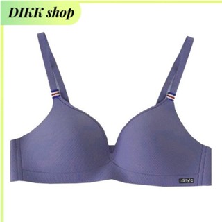 DIKK shop🎀韓版無鋼圈女生內衣 簡約時尚無痕一片式文胸 小胸集中上託收副乳 薄款透氣舒適三角杯 調整型 純色小