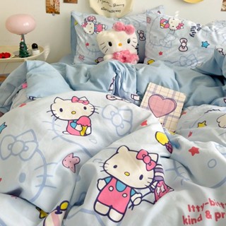 Jenie 床單 被套 純棉 三麗鷗Hello Kitty貓水洗棉被套四件套卡通被罩宿舍單人床三件套