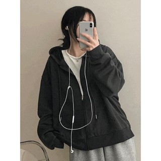 Codibook｜韓國 HIJJOO 素色寬鬆連帽外套［預購］拉鍊外套 女裝