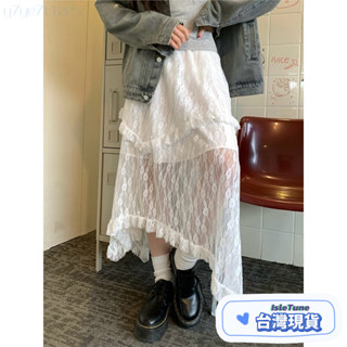 🎶小鈴音Isletune🔔推薦🔔魚尾裙學院風安全褲牛仔裙迷你裙裙子僊女蕾絲不規則蛋糕甜美小眾半身裙半身長裙ins複