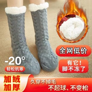 🌱 限時下殺 羊羔絨保暖襪 珊瑚絨保暖襪 中筒襪 長筒襪 保暖襪 小腿襪 長襪 中筒襪 聖誕襪 毛襪 冬襪 FUJF