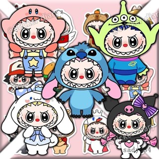 【免運熱銷】爆款原創labubu貼紙二次元卡通可愛泡泡瑪特拉布布裝飾電腦防水貼
