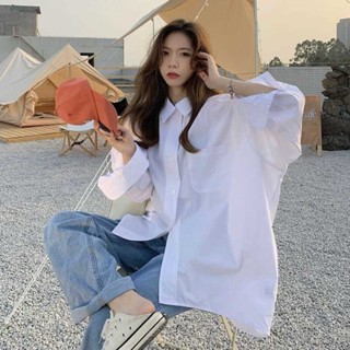 胖酷Style-【微胖仙女專屬】150公斤胖mm襯衫女寬鬆大尺碼bf慵懶風休閒秋季oversize襯衫長袖上衣