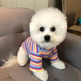 天天萌寵|寵物毛絨保暖衣 彩虹毛綫衫衣服 狗狗保暖衣 貓咪保暖衣 絨毛衣 保暖衣 狗狗貓咪內搭衫 小型犬泰迪雪納瑞衣服