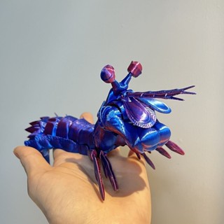 臺灣爆款💖列印玩具 擺件 3D列印皮皮蝦多關節可動手辦模型禮物送禮家用擺飾兒童惡搞玩具