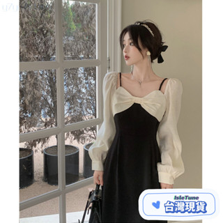 🎶小鈴音Isletune🔔推薦🔔深v包臀裙大尺碼長裙裙子禮服性感長洋裝荷葉邊渡假細肩洋裝學院風黑色洋裝無袖短裙牛仔