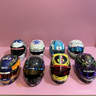 汽車模型 SPARK 1:5梅奔 F1車隊 英國大奬賽 漢密爾頓頭盔 賽車頭盔模型 彩虹頭盔 頭盔模型 頭盔擺件 模型