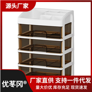 【新品推薦】抽屜式桌面收納盒辦公室書桌整理辦公桌檔案文具置物架桌上儲物櫃