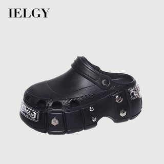 IELGY厚底包頭鱷魚鞋女夏季EVA增高拖鞋