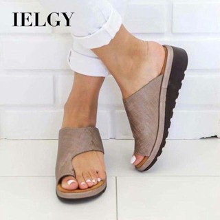 IELGY 涼鞋女大碼舒適時尚穿腳趾休閒皮拖鞋女