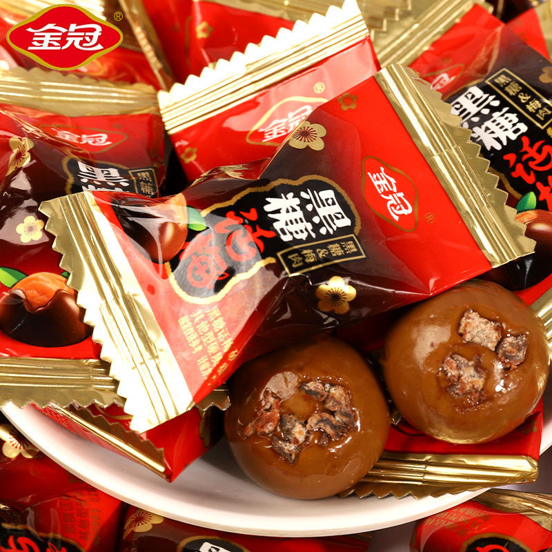 【食為天】*金冠黑糖話梅糖硬糖糖果結婚喜糖綠茶休閑零食年貨批發非信陽毛尖零食 休閒小吃
