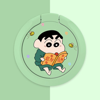 ✨新店促銷☜桃園出貨✨蠟筆小新手機支架指環扣懶人桌面直播可旋轉卡通可愛粘貼小巧便攜