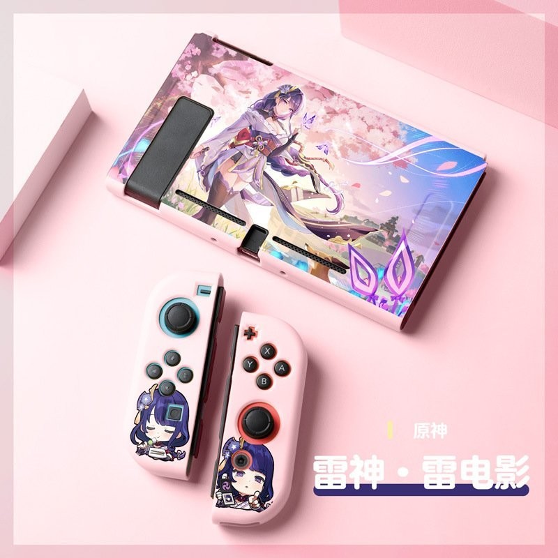 方方🎉適用Switch Lite/NS/OLED 保護殼 防摔殼 主機遊戲底座罩 Switch防塵罩原神崩壞三磨砂保護套