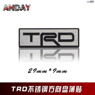 2適用於Toyota TRD 方向盤改裝RAV4 Camry Corolla Prado Yari Prius不鏽鋼方向