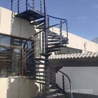 樓梯室外室外樓梯定製旋轉家用露天戶外閣樓消防鐵藝滑闆陽臺加厚