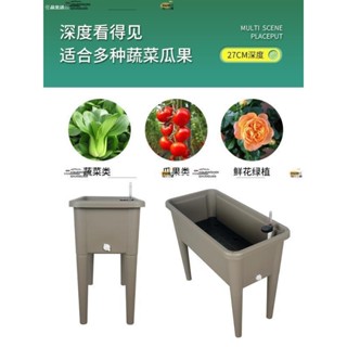 免運 可開發票 種菜專用箱 戶外花箱 陽臺庭院種植盆 自吸水高腳花盆 懶人種菜神器大