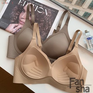 【Fan sha】裸感無痕內衣女 軟支撐無鋼圈內衣女 手掌杯小胸聚攏上託收副乳內衣 防下垂舒適透氣內衣 女裝