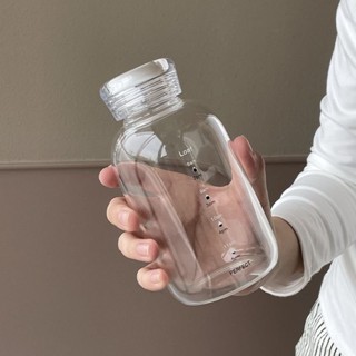防漏隨行杯 咖啡隨行杯 玻璃水杯女生耐高溫果茶冷萃咖啡杯大容量便攜水瓶男士刻度牛奶杯