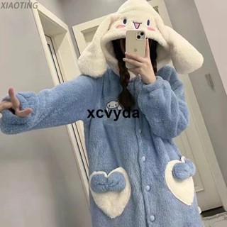 楚楚家♥卡通可愛珊瑚絨睡袍 刷毛保暖睡衣套裝 睡衣 保暖服 厚睡衣 法蘭絨長袖睡衣 連體睡衣 冬天睡衣 居家服 睡袍