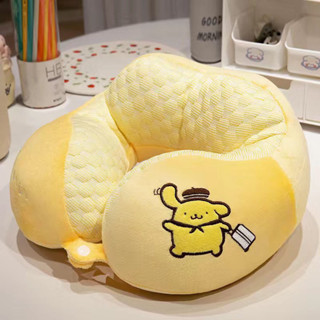 ✨新店促銷☜桃園出貨✨【回頭客3149人】庫洛米雙駝峰午睡枕冰感涼爽可愛卡通情侶款護頸圈便攜旅行午休枕