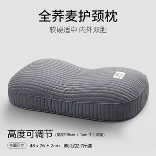枕頭 護頸枕✨ 記憶枕 頸枕頭 按摩枕 頸椎枕 助眠枕 】韓式全蕎麥枕頭頸椎枕成人硬枕頭單人夏天可拆洗學生小型枕頭宿舍