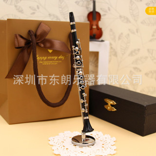 迷你單簧管模型 低音迷你黑管樂器 生日禮物擺飾 黑管胸針