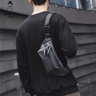 胸包 ins男士腰包 防水時尚韓版斜挎包 個性休閑戶外潮流運動手機包VG