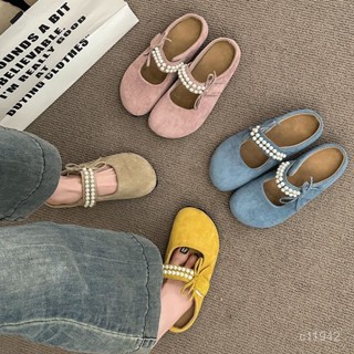 【臺灣出貨】【店鋪熱銷】奶凍菠蘿包~百搭勃肯拖鞋增高女夏平底包頭拖珍珠軟底卡皮巴拉【CBD優選】