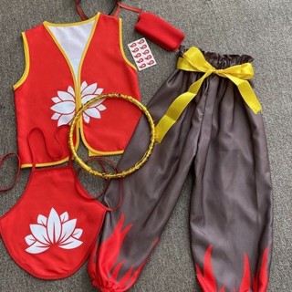 ✨哪吒魔童降世女童衣服 哪吒衕款六一兒童服裝 cos服裝 萬聖節錶演服 演出服 動漫套裝 哪吒角色扮演 哪吒 萬聖節服裝