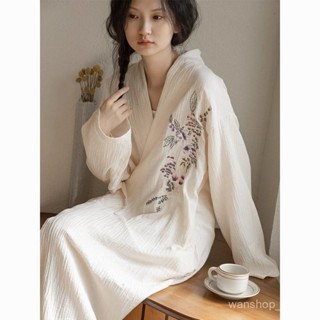 浴袍 睡袍 睡衣 睡裙 女浴袍 寬鬆浴袍 長款浴袍 寬鬆睡袍 寬鬆睡衣 長款睡衣 長袖浴袍 和服睡袍 休閒家居服日式和服