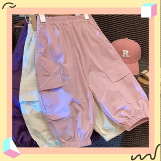 90140CM女童褲子夏天新款裝褲韓版中兒童女孩帥氣束腳夏季兒童長褲lily_zz1003